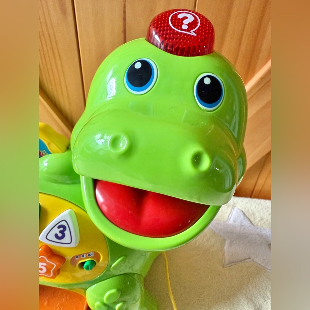 VTech Baby Feed Me Dino Musical Baby Toy with Numbers Counting Music & Shapes - Picture 5 of 10